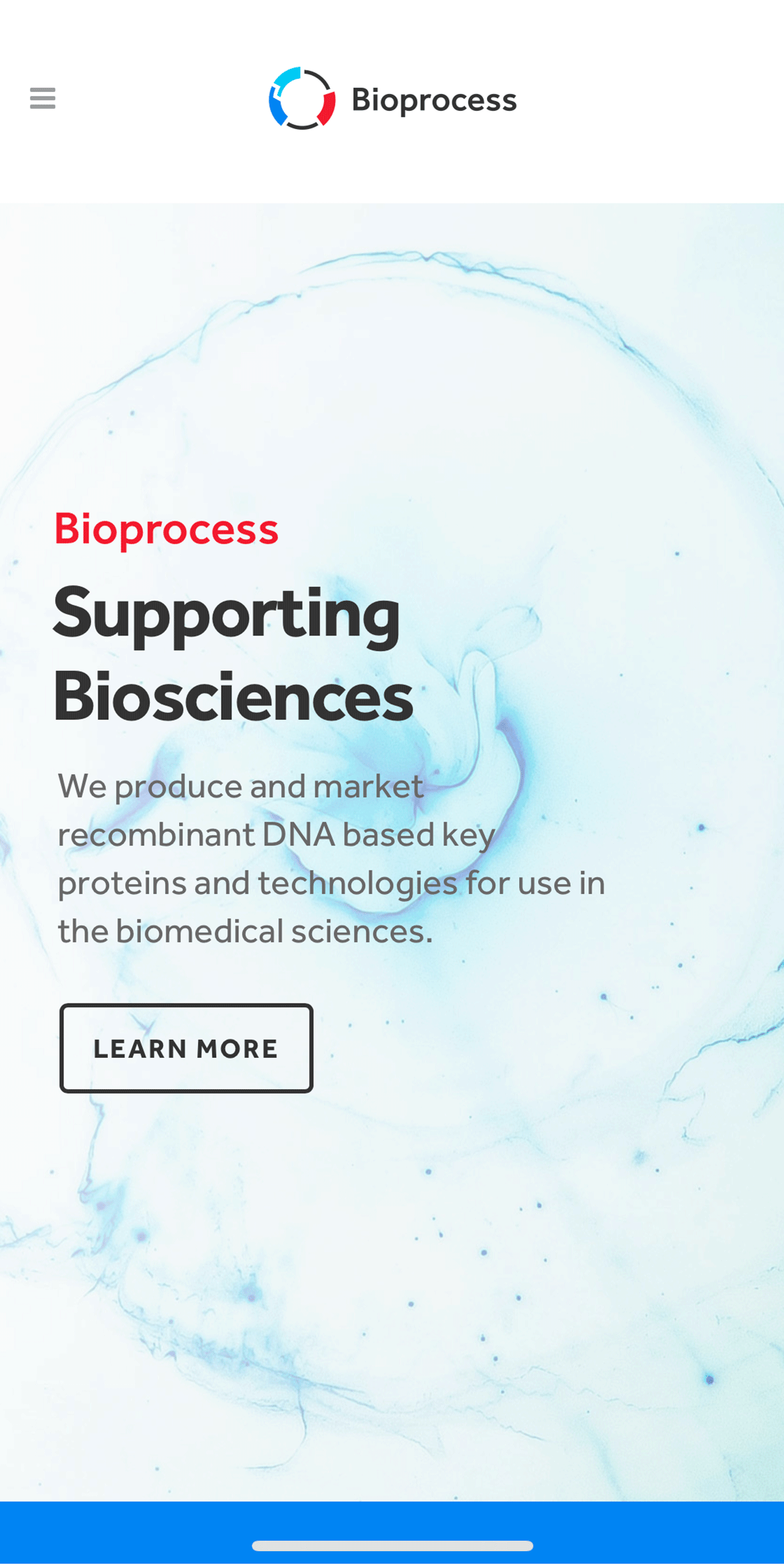 Bioprocess Mobile Website Design
